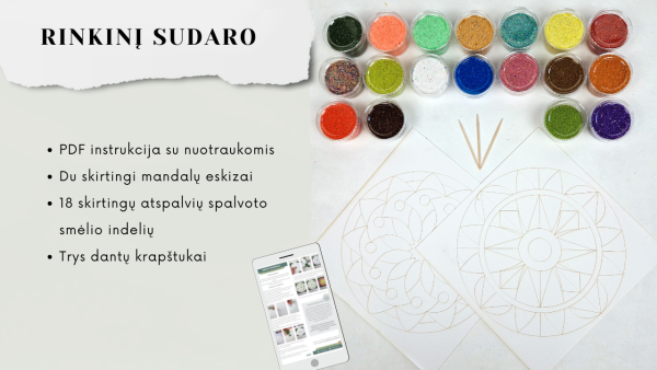 Spalvoto smėlio mandala